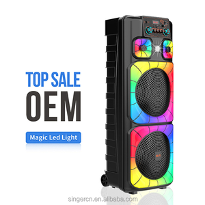 Zqs12213 kép 12 inch OEM nhà máy giá công suất cao 50W loa không dây khuếch đại di động RGB ánh sáng bên loa - Product Image 3