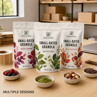 Sachets Doypack Personnalisés OEM Imprimés Numériquement avec Faible MOQ, Emballage Zipper Multicolore Multi-SKU pour Marques Alimentaires