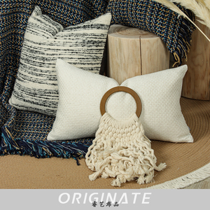 Coussin de canapé moderne pour hôtel et <span class=keywords><strong>chambre</strong></span> <span class=keywords><strong>d</strong></span>'hôtes, <span class=keywords><strong>d</strong></span>écoration douce, combinaison de coussins beiges, coussin de chevet - Product Image 3