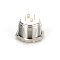Fournisseur chinois Interrupteur à bouton-poussoir micro-interrupteur momentané 1NO à tête haute en métal avec anneau LED de 22 mm avec lumière