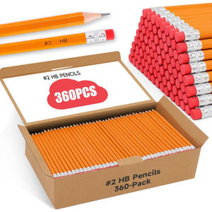 Crayons jaunes en <span class=keywords><strong>papier</strong></span> HB numéro de haute qualité pour fournitures scolaires écriture dessin croquis avec gommes - Product Image 5
