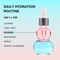 Sérum Huile Visage Hydratant Bi-Phase Personnalisé à l'Acide Hyaluronique pour Peaux Sèches et Sensibles, Hydratation Profonde et Éclaircissement de la Barrière Cutanée