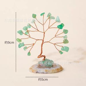 <b>Crystal</b> <b>Tree</b> With Agate Base Natural Stone Decor For Business Gift Office Desk Ornament - Product Image 4