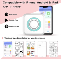 Imprimante mobile portable sans fil, compatible avec iOS et Android, imprimante thermique pour notes, mémos, photos, mini imprimante de poche pour autocollants