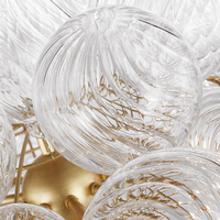 Lustre moderne en forme de globe pour intérieur, luminaire décoratif pour couloir, salon, éclairage de plafond, verre transparent, lampes de plafond de luxe