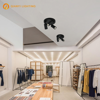Luminaire suspendu en aluminium noir mat à LED, design moderne minimaliste, lampe de plafond pour la maison ou le bureau