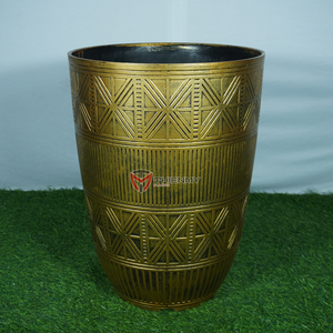 Faux Bronze <b>Bulb</b> Pot 350 High Quality Eco-Friendly Lightweight Durable Modern Design <b>Large</b> Plastic Indoor Plant - Product Image 3