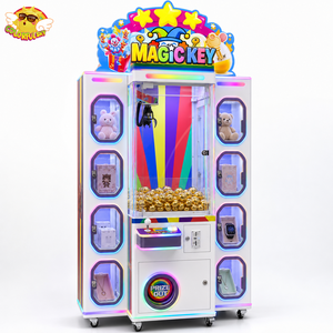 Gioco a Premi con Sblocco a Chiave, Arena con Artiglio Centrale e Otto Armadietti Laterali per Elettronica, Peluche, Blind Box e Ciondoli - Product Image 1