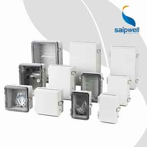 Boîte de distribution PC étanche IP67 avec loquets en acier inoxydable 304, 200x300x130mm, couvercle transparent ou gris - Product Image 1