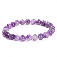 Pulsera de Amatista Natural YH con Encaje, Brazalete de Cuentas de Cristal Morado para Mujer, Joyería Espiritual de Gemas, Regalo de Tendencia, Venta al por Mayor