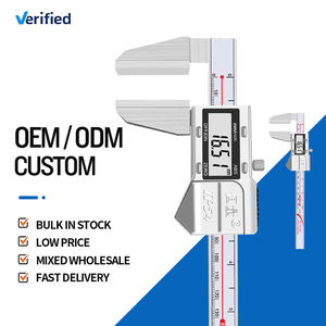 <span class=keywords><strong>Calibrador</strong></span> digital electrónico Hengliang, calibradores <span class=keywords><strong>Vernier</strong></span> de carcasa metálica de alta precisión, superficies anchas, estilo pico de pato, acero inoxidable - Product Image 4