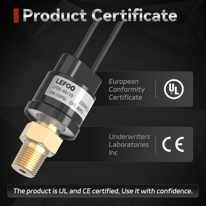 Cho lf08 phổ HVAC công tắc áp suất IP67 đánh giá 250V 15A cho kiểm soát áp suất và điều hòa không khí Hệ thống bảo vệ - Product Image 5