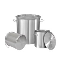 Panci Stok Baja Tahan Karat Modern, Kapasitas Besar, Peralatan Dapur Komersial, Desain Dasar Komposit, Set Peralatan Masak, Penawaran Spesial