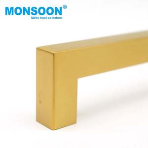 Poignée de traction de meubles en acier inoxydable en forme de U chromé noir pour armoires de cuisine armoire commode placard tiroir poignée de meubles - Product Image 3