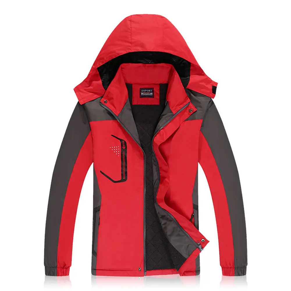 Winter plush hiking jacket windproof, waterproof and warm outdoor hiking jacket