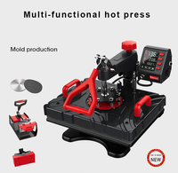5 In 1 Multi-Functionele Sublimatie Warmte Pers T-Shirt, Stof Tas Lederen Logo Afdrukken Digitale Warmte Overdracht Drukmachine