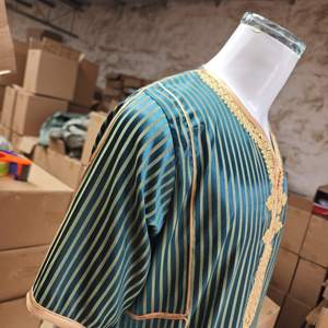 Thobe Marocchino <span class=keywords><strong>TR</strong></span> Lucido Fatto a Mano per Uomo, Abito Tradizionale Lungo - Product Image 6