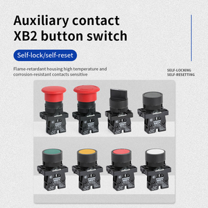 Venta directa de fábrica Serie XB2 Interruptor de botón pulsador económico de 22mm Auto-reinicio 1NO/1NC - Product Image 4
