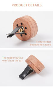 Difusor de Aroma de Lujo para Coche con Clip de Ventilación de Madera Natural, Fragancia de Evaporación Natural para Coche y Hogar - Product Image 4
