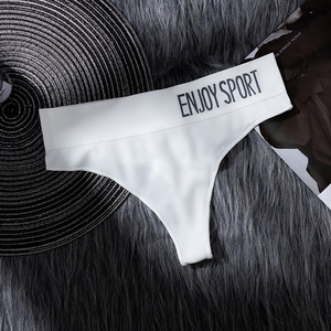 Bragas Sexy de Mujer con Logo Personalizado Sin Costuras Transpirables para Deporte y Fitness Espalda en T de Tiro Bajo para Mujer - Product Image 6