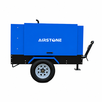 Compresor de Aire de Tornillo Industrial Portátil Airstone al Mejor Precio, 250CFM 116PSI con Motor Diésel Refrigerado por Aire