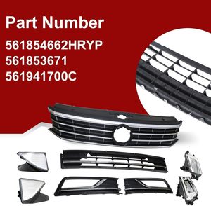 Topzonauto per Volkswagen <span class=keywords><strong>Passat</strong></span> 2016-2019 Griglia Inferiore Paraurti Anteriore con Luce Fendinebbia e Riflettore 561854662HRYP 561853671 561941700C - Product Image 2