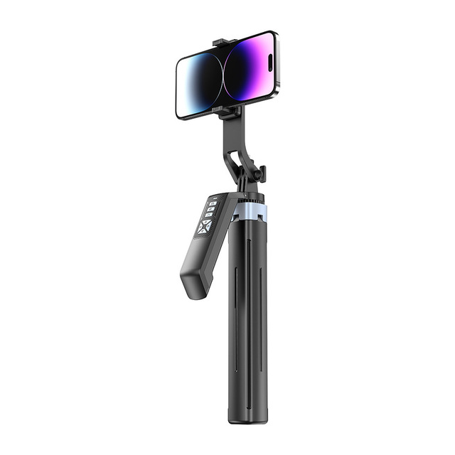 P19TK 1.8m Extended Selfie Stick Anti-shake Gimbal, Aluminum Alloy 4-Leg Floor Stand with Fill Light for Vlog Shooting
