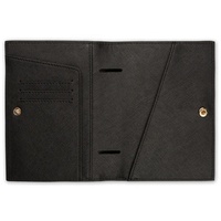 Vente en gros Multifonctionnel Voyage Portable Personnalisé Boucle Passeport Couverture Portefeuille Mode Saffiano Vegan Cuir Passeport Titulaire
