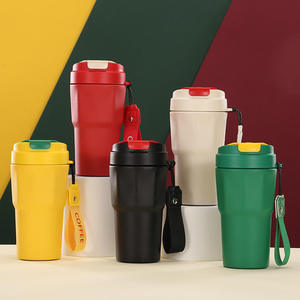 Vente d'usine : <span class=keywords><strong>Tasse</strong></span> isotherme en acier inoxydable 500 ml, gobelet de voyage isotherme sous vide avec poignée - Product Image 1