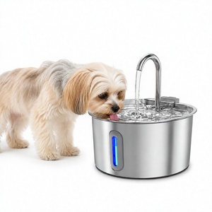 Fontanella Automatica per Animali Domestici in Acciaio Inossidabile, Dispenser d'Acqua per Cani con Sensore di Movimento Intelligente e Pompa, Design Smontabile - Product Image 1