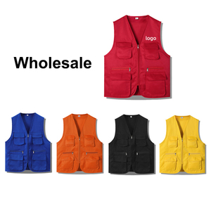 <span class=keywords><strong>Chaleco</strong></span> Cargo Profesional Personalizado <span class=keywords><strong>de</strong></span> Algodón/Poliéster, Unisex, Casual, Reversible, con Múltiples Bolsillos, para Deporte, Trabajo, Publicidad - Product Image 5