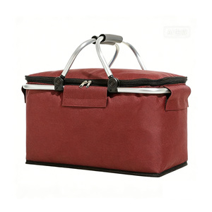 Grand panier de pique-nique pliable, sac isotherme avec cadre métallique pour le camping en plein air et les voyages - Product Image 5