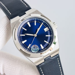 Reloj de Hombre Automático Mecánico con Reserva de Marcha, Fecha, Cristal de Zafiro Luminoso, Resistente al Agua, Caja de Acero Inoxidable, Esfera Azul, Negra - Product Image 2