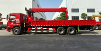 Camion-grue Dongfeng 6x4, grue hydraulique télescopique de 12 tonnes, camion-grue avec caisse de chargement pour travaux de construction
