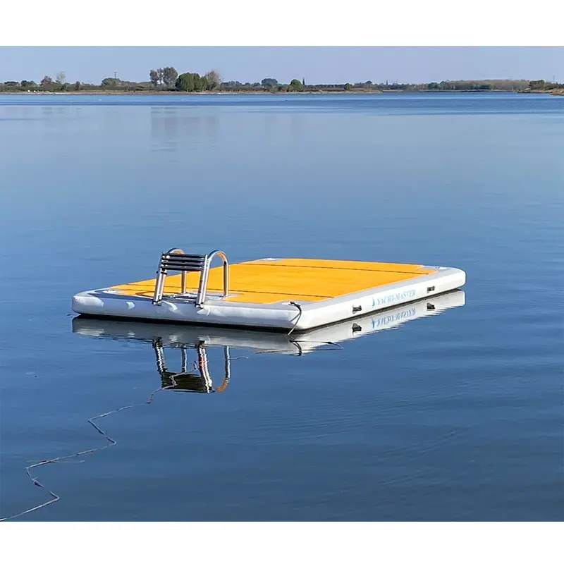 Factory supply inflatable lake float floating island dock water platform fishing pontoon Air Pontoon for sale