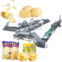 Machine industrielle de fabrication de chips de pommes de terre, ligne de production de frites et de flocons de pommes de terre surgelés à vendre