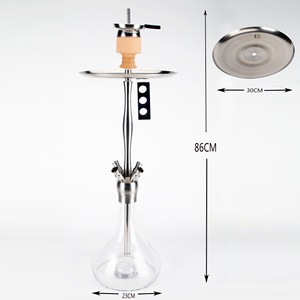 Chicha en acier inoxydable de 86 cm de haut, 4 tuyaux, grande taille, pour fumer en extérieur, voyage, plage, camping, toit, jardin, boîte de nuit, chicha - Product Image 3