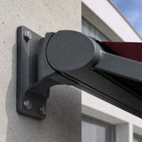 Auvent de terrasse motorisé télescopique tendance, compatible avec l'application Tuya Smart, pour espace lounge sur le toit de bureau