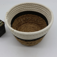 Panier de rangement de linge en jacinthe d'eau en corde de coton, nouveau Design pour vêtements