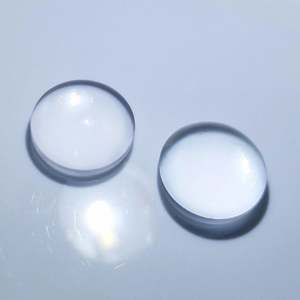 Diámetro 25,4mm Longitud focal 50mm Sílice fundida óptica Cristal de cuarzo Lente esférica convexa plana - Product Image 1