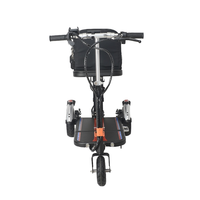 Scooter eléctrico de tres ruedas para adultos, auto-equilibrio, movilidad para discapacitados, Scooter plegable, Maleta