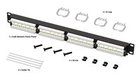 Panneau de brassage Cat6 24 ports Système de gestion des câbles réseau Keystone RJ45 10Gbps pour montage en rack ou mural