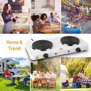 Di động điện đôi Burner cuộn dây sưởi ấm tấm nóng bếp Countertop với không trượt chân cao su 5 điều chỉnh nhiệt độ - Product Image 6