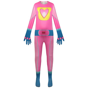 Costume de chat rose pour filles Super Kitties avec masque et oreilles pour Halloween, cosplay et jeux de rôle - Product Image 5