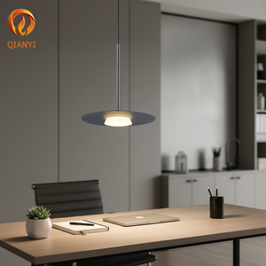 Suspension LED moderne en aluminium noir pour <span class=keywords><strong>plafond</strong></span> intérieur, luminaire créatif et simple pour la décoration intérieure - Product Image 2