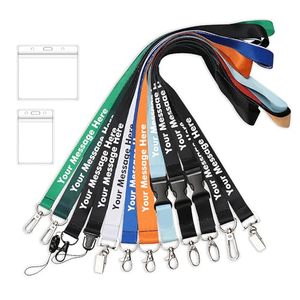 Eco-friendly Cartoon Style Custom Lanyards Neck Strap Thermal Transfer Printed Logo Polyester Bamboo Fiber