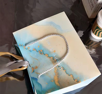 Sacs cadeaux en papier de luxe avec logo personnalisé, dégradé de couleurs, avec poignée en ruban, impression mate, sacs d'emballage pour le commerce de détail