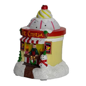 Venta al por mayor Noel Led iluminado Ski Christmas Scene & Ice Cream Shop - Product Image 3
