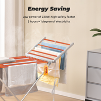EVIA Fabricant EV-230 de vêtements chauffants électriques Airer Support de sol ailé Cintre