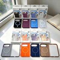 Nouveauté Coque de téléphone portable magnétique en acrylique coloré pour Iphone Duo 180 °   Housse intégrée pliable avec boîte d'emballage